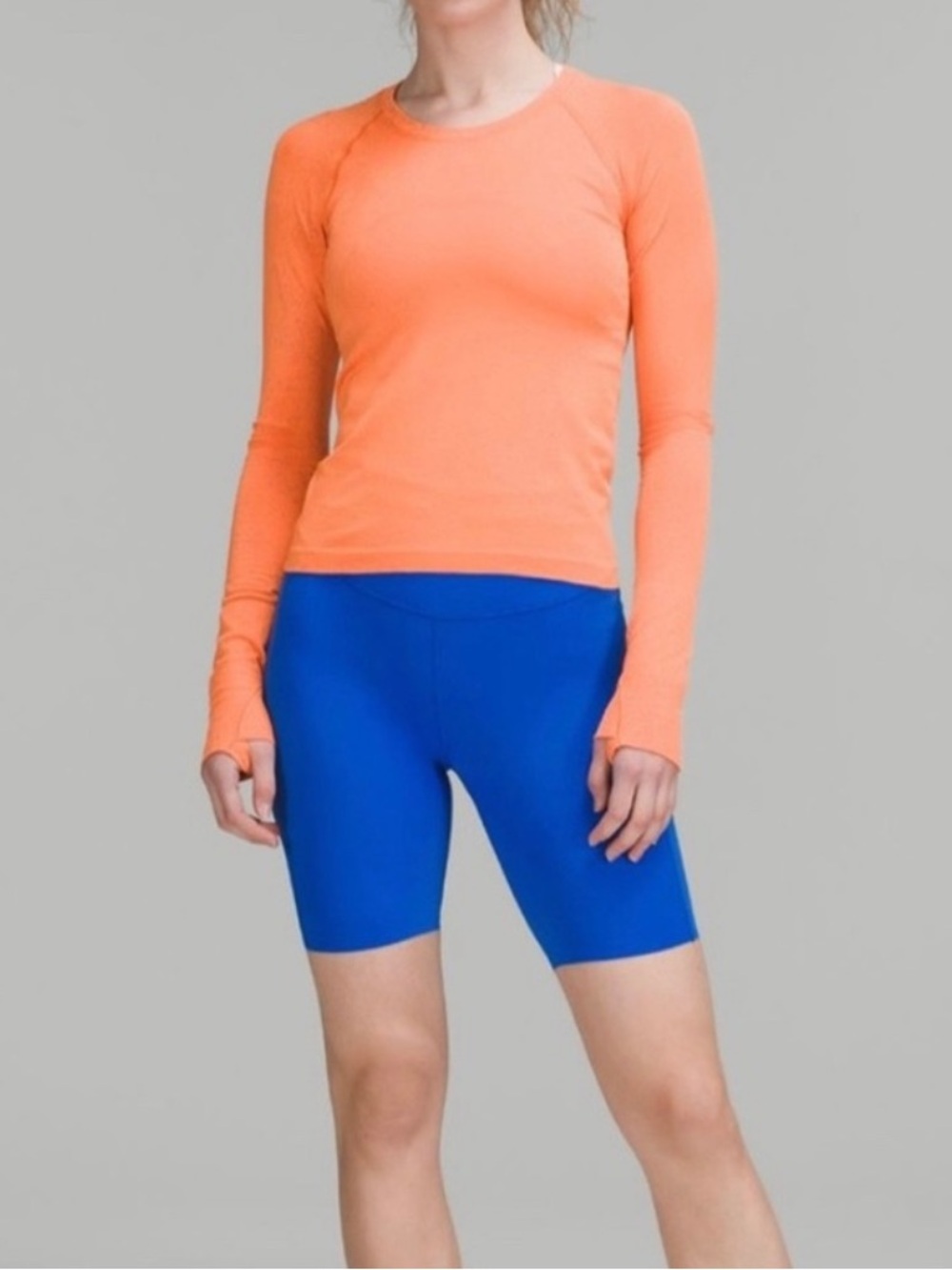 Orange Lululemon Long Sleeve Top